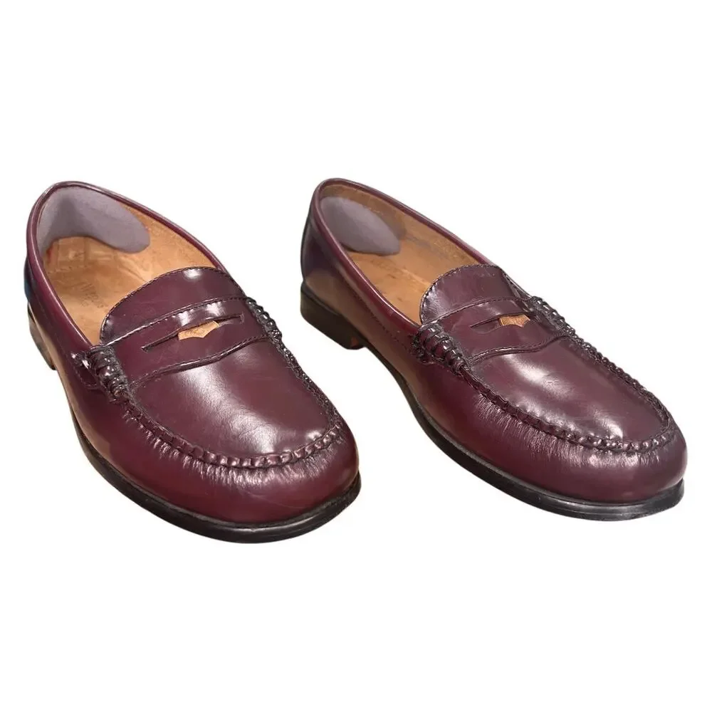 G.H.Bass Women's Wayfarer Weejuns Burgundy Penny Loafers Size US 9 - Picture 5 of 11